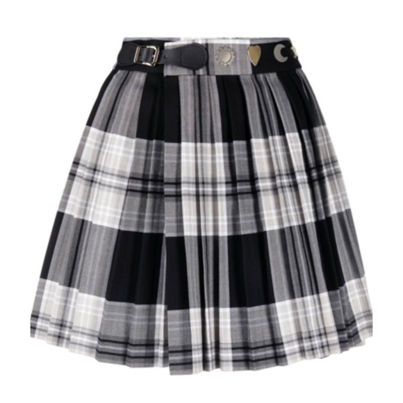Charles Jeffrey Loverboy Tartan-print Pleated Cotton-Twill Mini Skirt, size XL - Picture 1 of 10